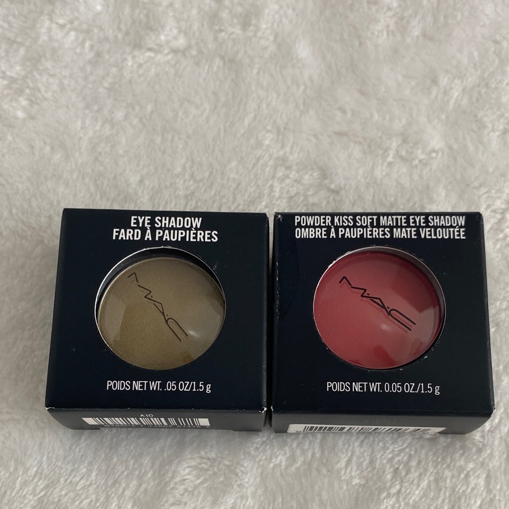 MAC Cosmetics Powder Kiss Soft Matte Eye Shadow A little Tamed and Marsh Satin